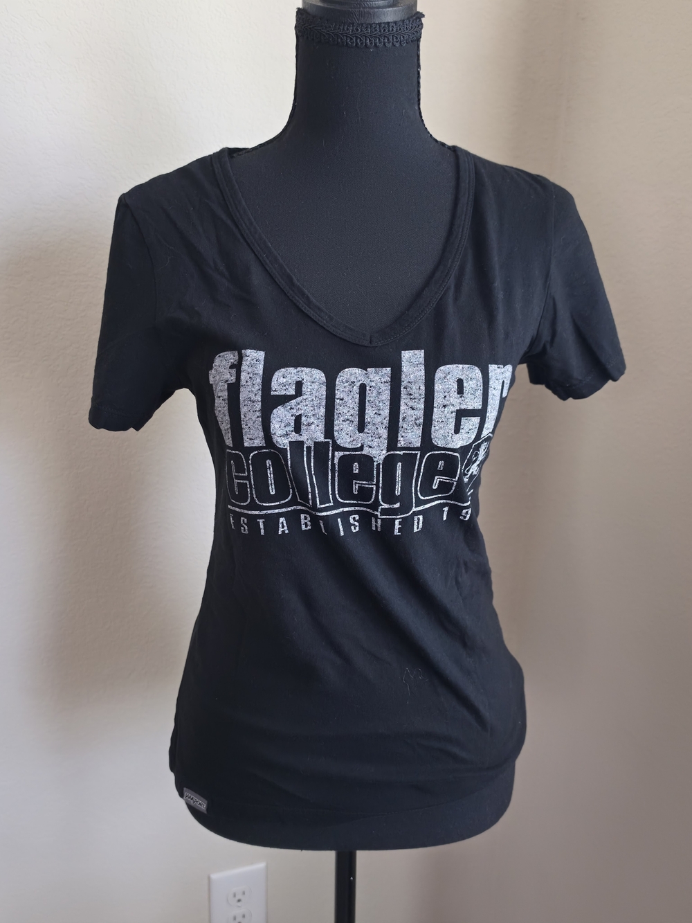 Jansport Black V-Neck Flagler College Graphic Tee